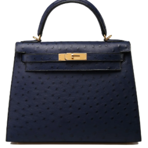 Hermès Kelly  28 Blue Iris 77 Ostrich 2018 C