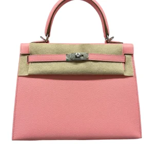 Hermès Kelly Sellier 25 Rose Confetti 1Q Epsom 2020 Y