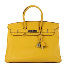 Hermès Birkin  35 Jaune Soleil 9H Clemence 2009 M