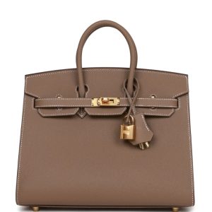 Hermès Birkin Sellier 25 Etoupe  18 Epsom 2024 W