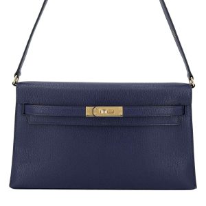 Hermès Kelly Elan Blue Saphir T7 Chevre Myzore 2023 U