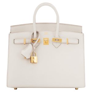 Hermès Birkin  25 White 01 Epsom 2007 K