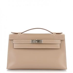 Hermès Kelly Pochette Etoupe  18 Swift 2024 W