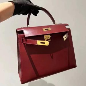 Hermès Kelly Sellier 28 Rouge H 55 Box 2010 N