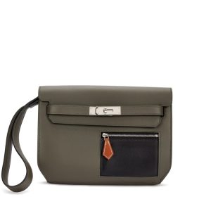 Hermès Kelly Depeche & Colormatic Black 89, Fauve 34, Vert Gris C6 Evercolor, Evergrain