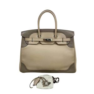 Hermès Birkin Ghillies 35 Argile 1F, Etoupe  18 Swift 2012 P