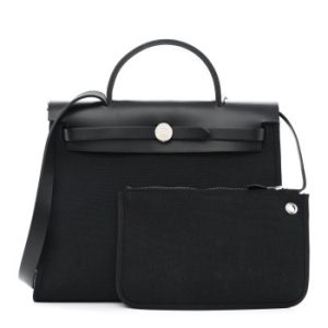 Hermès Herbag  31 Black 89 Toile, Vache Hunter 2024 W