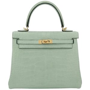Hermès Kelly  25 Vert d'eau 6J Alligator Matt 2024 W