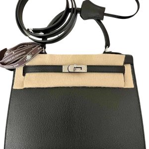 Hermès Kelly  25 Black 89 Chevre Myzore 2024 W