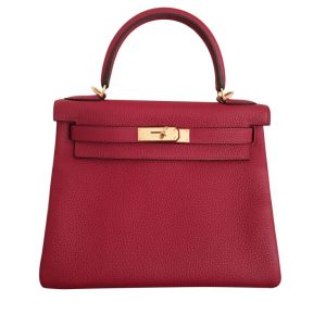 Hermès Kelly  28 Rouge Grenat K1 Togo 2019 D