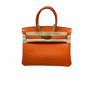 Hermès Birkin  30 Orange H 93 Ostrich 2016 X