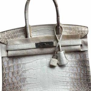 Hermès Birkin Himalaya 30 White 01 Niloticus Crocodile Matt 2016 T