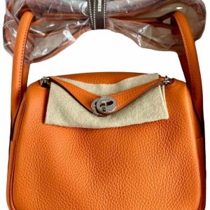 Hermès Lindy  Mini Orange H 93 Clemence 2024 B