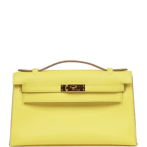 Hermès Kelly Pochette Soufre C9 Swift 2021 Z