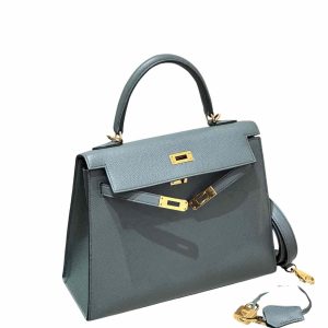 Hermès Kelly Sellier 25 Vert Amande 63 Epsom 2021 Z