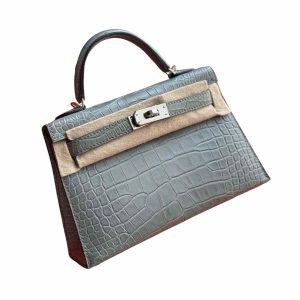 Hermès Kelly Sellier 20 Gris Ciment 0V Alligator Matt 2024 W
