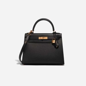Hermès Kelly Sellier 28 Black 89 Epsom 2022 U