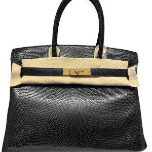 Hermès Birkin  30 Black 89 Lizard 2019 D