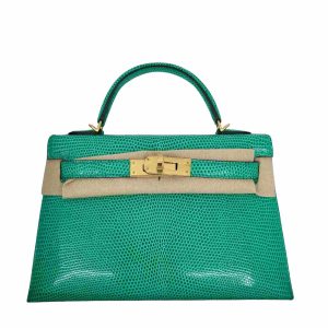 Hermès Kelly  20 Vert Menth 6W Lizard 2024 B