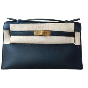 Hermès Kelly Pochette Black 89 Swift 2019 D