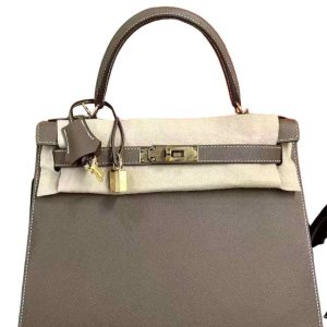 Hermès Kelly Sellier 28 Etoupe  18 Epsom 2022 U