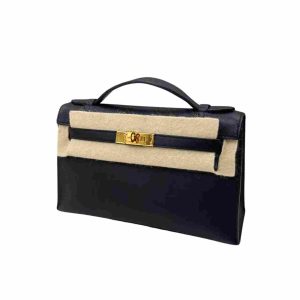 Hermès Kelly Pochette Black 89 Swift 2019 D