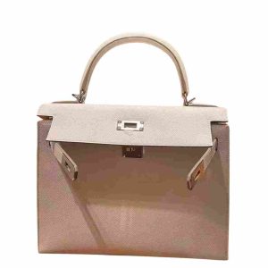 Hermès Kelly Sellier 28 Gris Pale M4 Epsom 2023 B