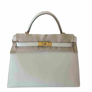 Hermès Kelly Sellier 32 Craie  10 Epsom 2023 Y