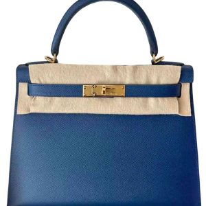 Hermès Kelly Sellier 28 Navy 7U Epsom 2024 W