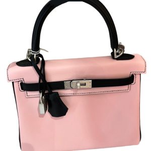 Hermès Kelly Bicolor & HSS 25 Black 89, Rose Sakura 3Q Swift 2023 B