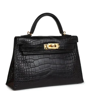 Hermès Kelly HSS 20 Black 89 Alligator Matt 2024 B