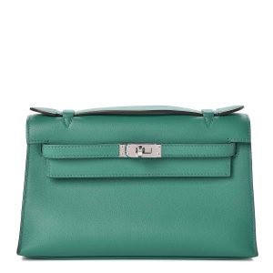 Hermès Kelly Pochette Vert Vertigo U4 Swift 2024 W