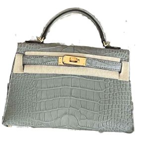 Hermès Kelly  20 Gris Ciment 0V Alligator Matt 2024 W