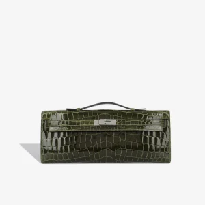 Hermès Kelly Cut Vert Veronese 6H Niloticus Crocodile Shiny 2016 X