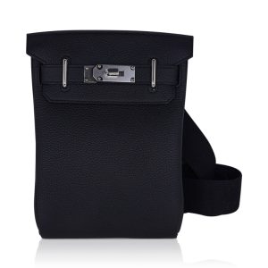 Hermès Kelly Backpack PM. Black 89 Togo 2024 W