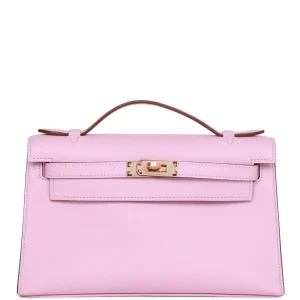 Hermès Kelly Pochette & Sellier Mauve Sylvestre X9 Swift 2021 Z