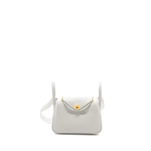 Hermès Lindy  Mini New White 0U Clemence 2024 W