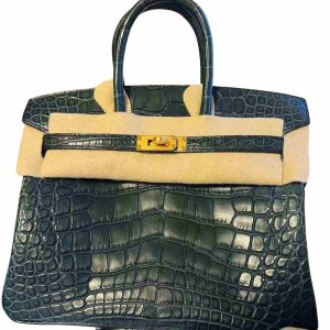 Hermès Birkin  25 Vert Cypres 6O Alligator Matt 2021 Z