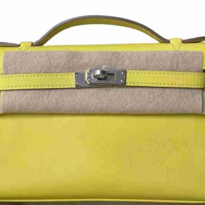 Hermès Kelly Pochette Lime 9R Swift 2023 B