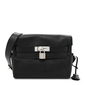 Hermès Kelly Messenger Black 89 Evercolor 2024 W