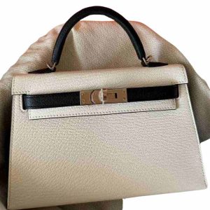Hermès Kelly HSS 20 Black 89, Craie  10 Chevre Myzore 2024 B