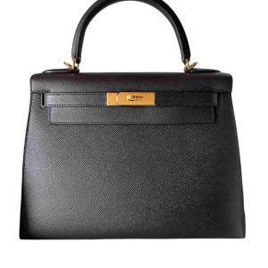 Hermès Kelly Sellier 28 Black 89 Epsom 2024 W