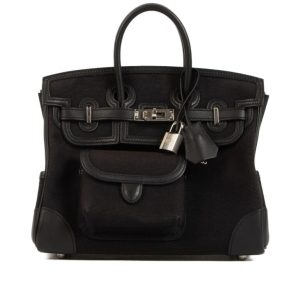 Hermès Birkin Cargo 25 Black 89 Swift, Toile 2024 W
