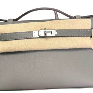 Hermès Kelly Pochette Gris Meyer 0L Swift 2024 W