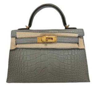 Hermès Kelly  20 Gris Neve 0W Alligator Matt 2024 W