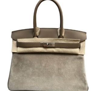 Hermès Birkin  30 Etoupe  18, Gris Calliou Grizzly, Doblis 2024 W