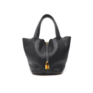 Hermès Picotin  22 Black 89 Clemence 2020 Y