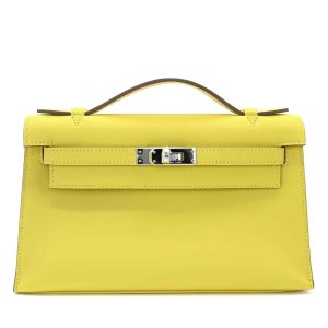 Hermès Kelly Pochette Lime 9R Swift 2022 U