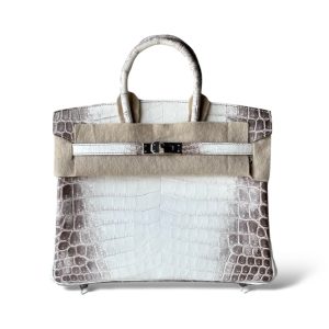 Hermès Birkin Himalaya 25 White 01 Niloticus Crocodile Matt 2024 Z