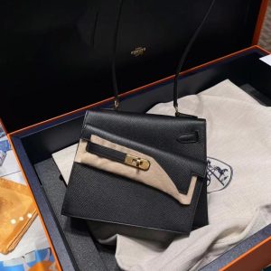 Hermès Kelly En Desordre 20 Black 89 Epsom 2024 W